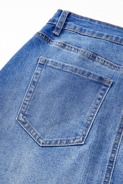 Ashleigh Blue Wrapped Crossed Waist Denim Mini Skirt