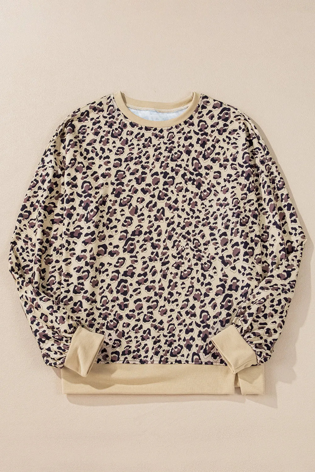 Parchment Leopard Print Crew Neck Sweatshirt - Chic Meadow Boutique 