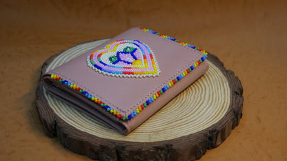 Native Beaded Leather Purse, Coin Purse , Card Holder