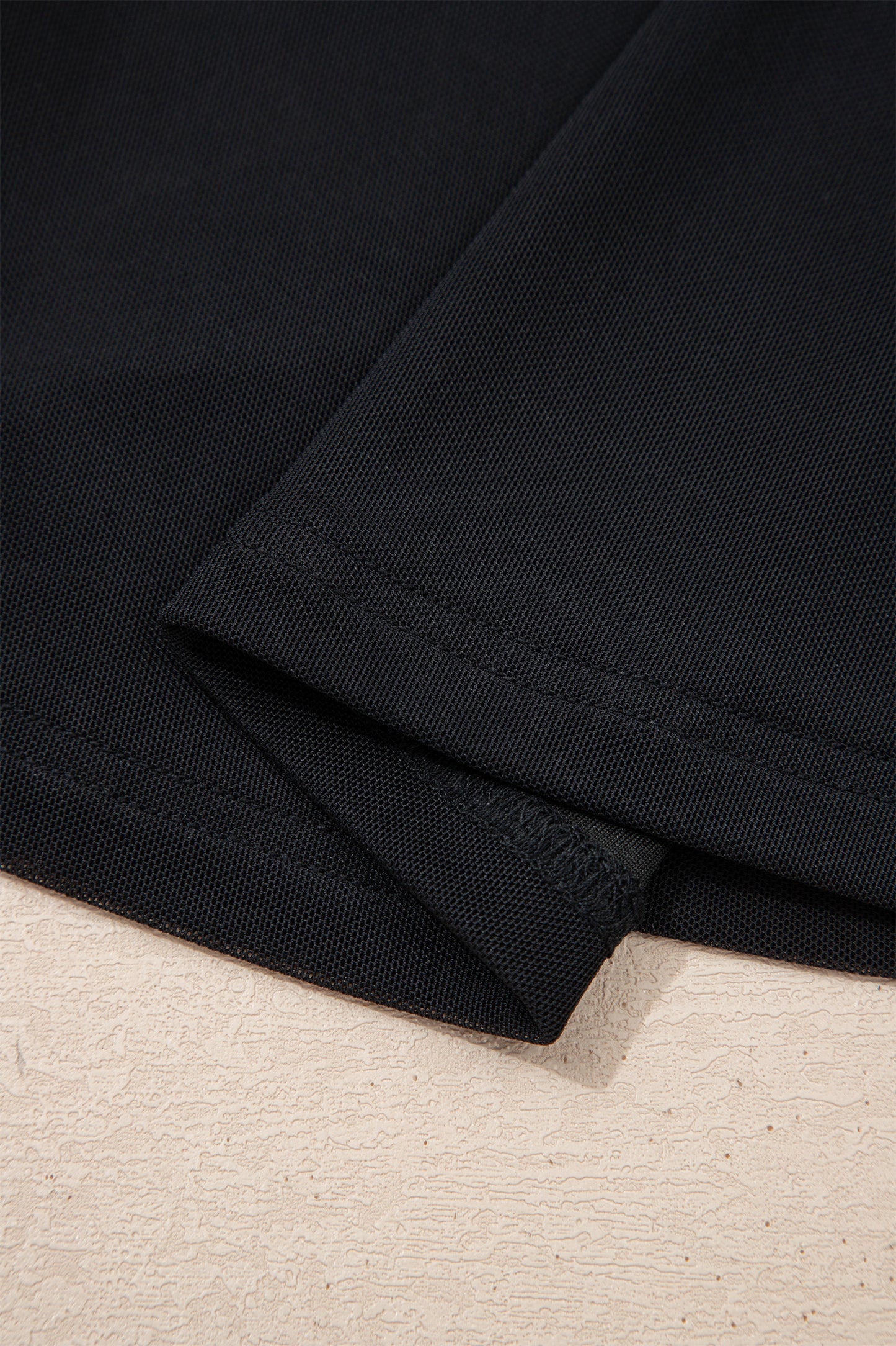 Black Sheer Mesh Patchwork Cap Sleeve T Shirt