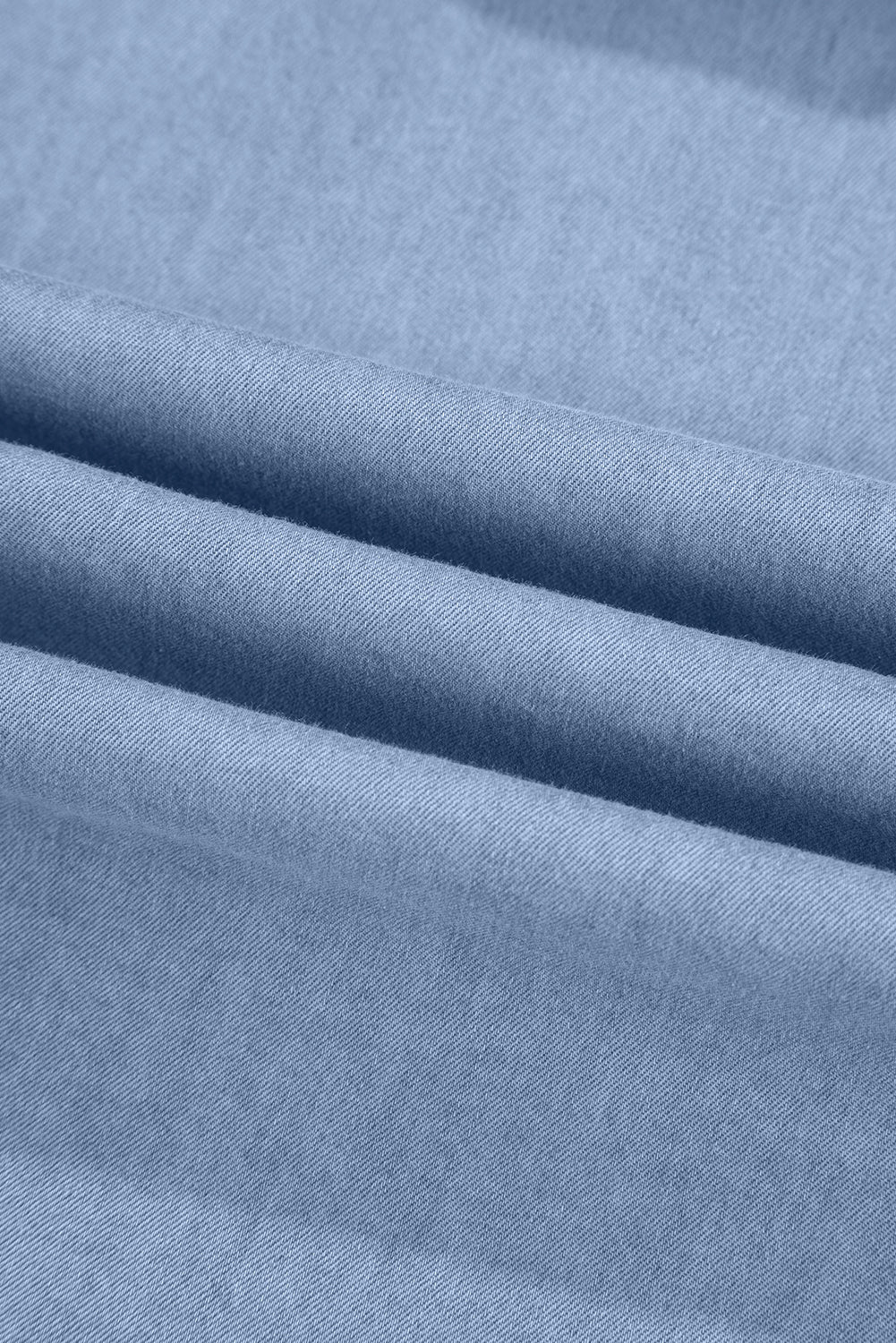 Myosotis Denim Pleated Slim Waist Short Sleeve Shirt Dress