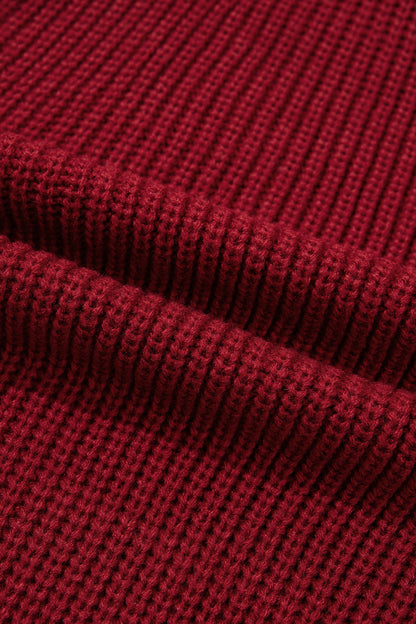 Red Dahlia Solid Color Knit Oversized Button Front Sweater Cardigan