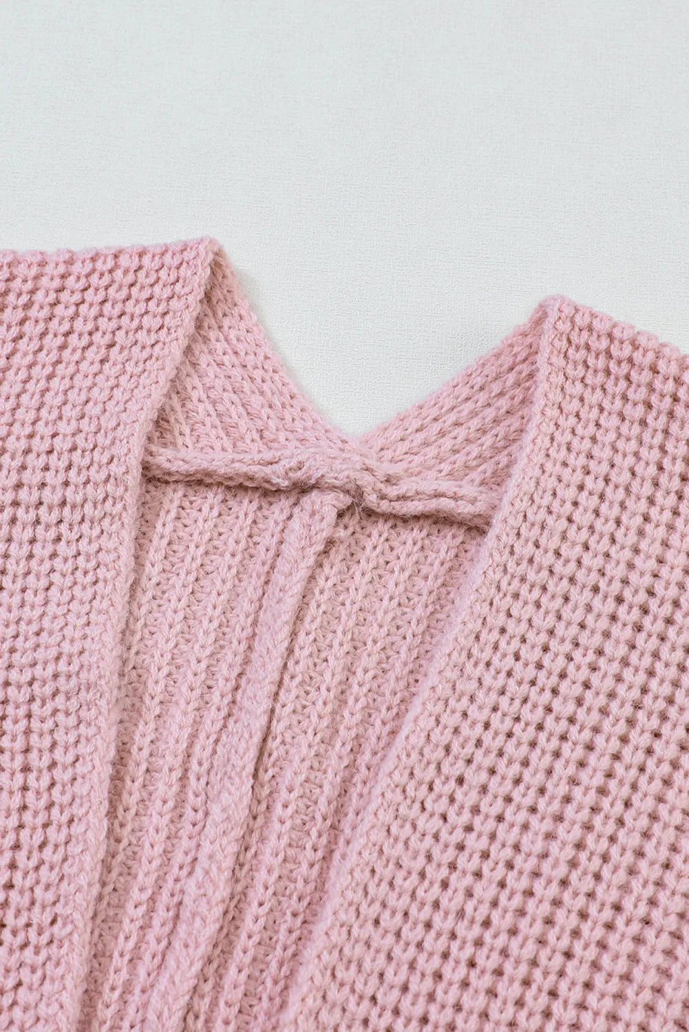 Pink Oversized Fold Over Sleeve Sweater Cardigan - Chic Meadow Boutique 