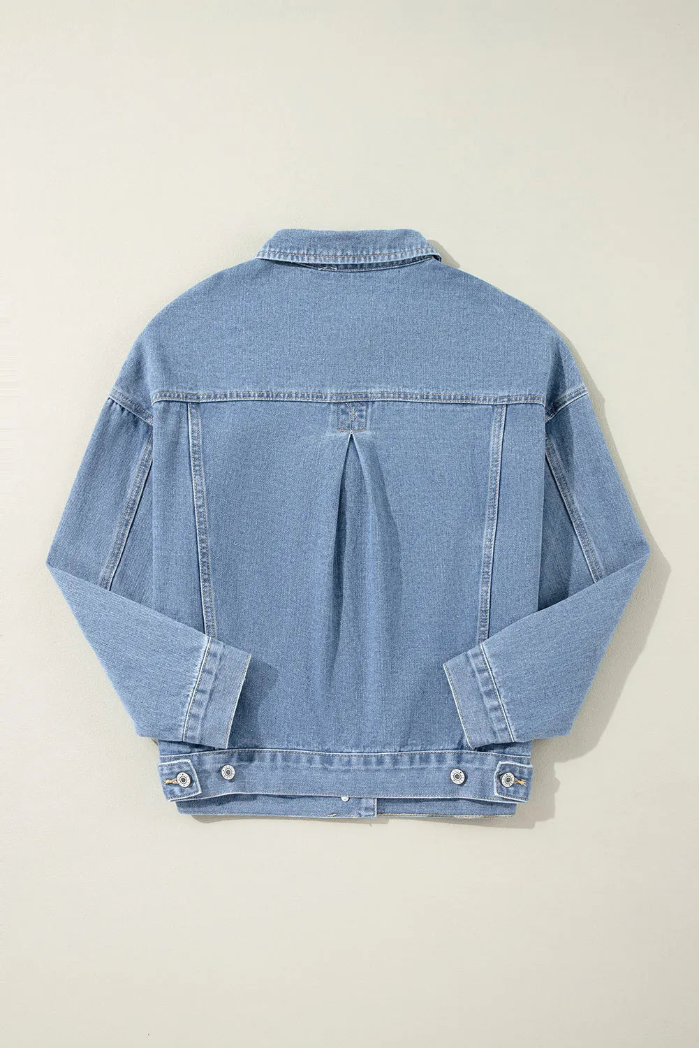 Wild Wind Washed Oversize Pocketed Denim Jacket - Chic Meadow Boutique 