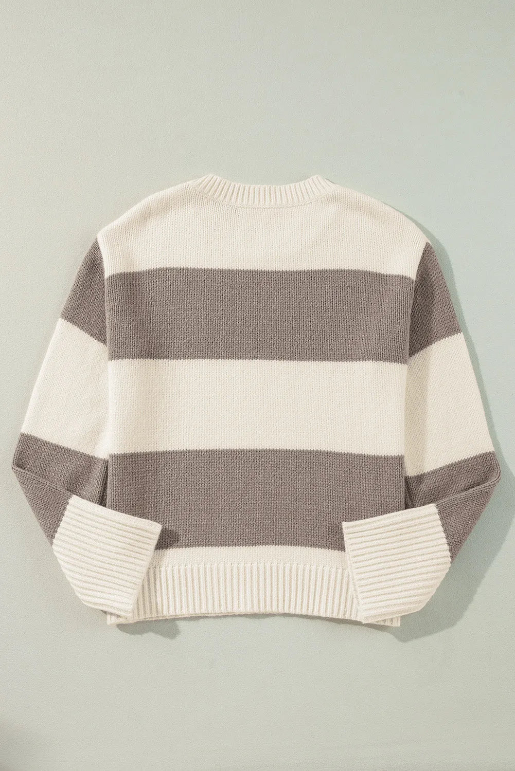 Simply Taupe Colorblock Loose Pullover Sweater - Chic Meadow Boutique 