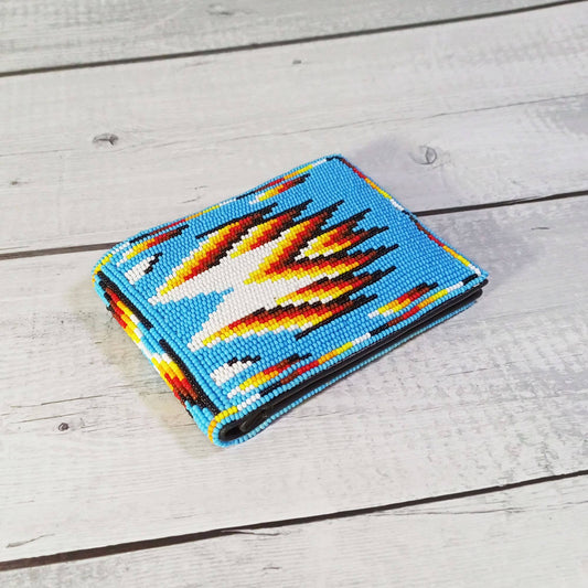 Handmade Beaded Wallet with intricate Beadwork Bifold Wallet