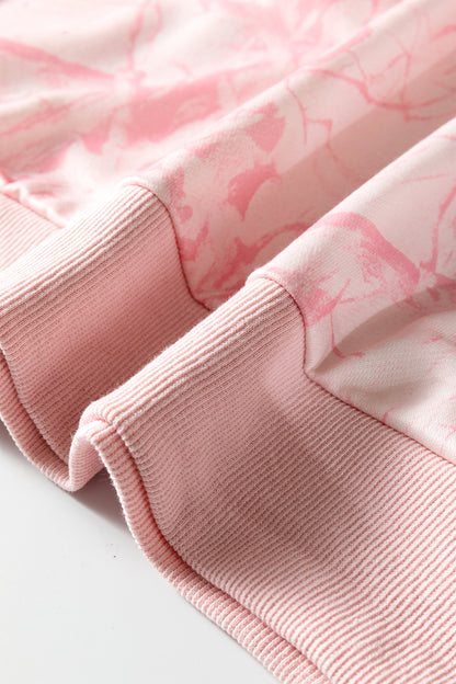 Pink Camo Print Jogger Pants Set