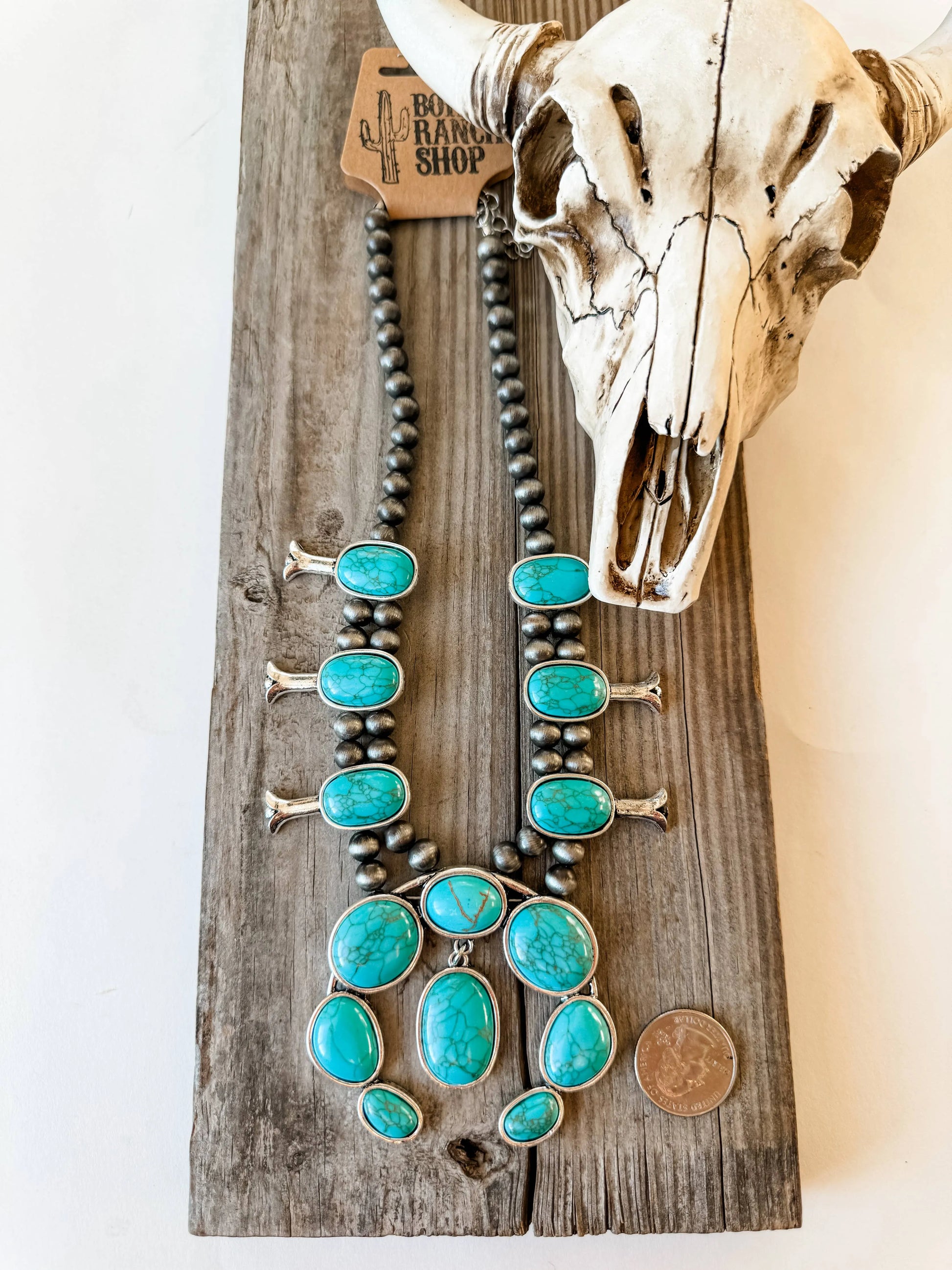 Western Squash Blossom Pendant Necklace - Chic Meadow Boutique 