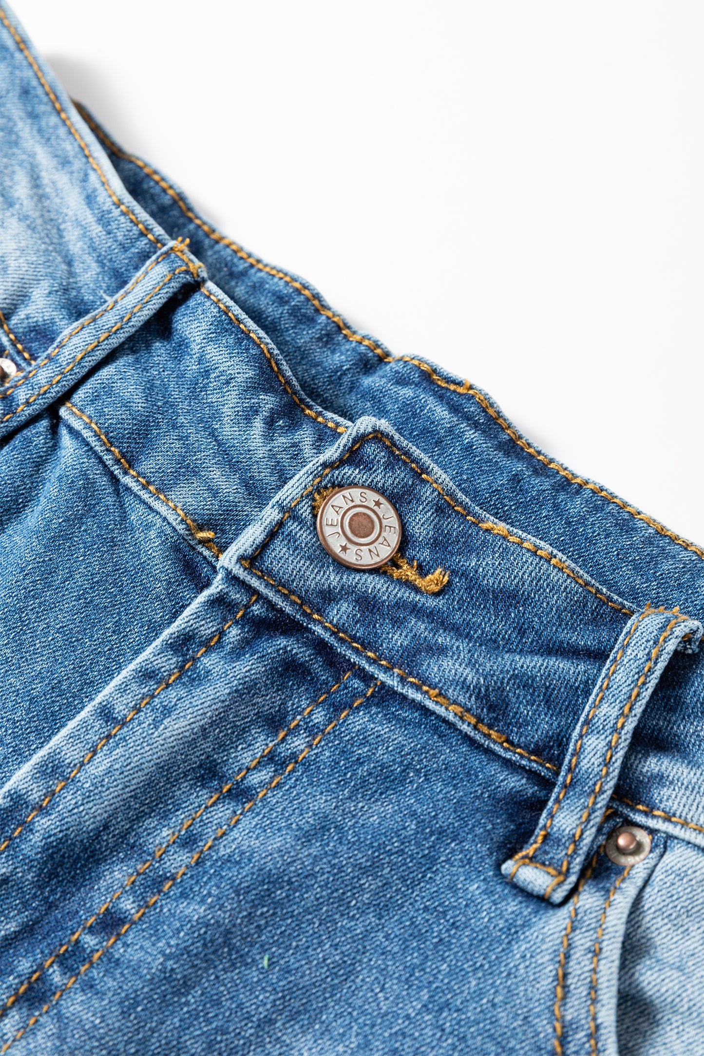 Myosotis Mid Rise Distressed Sneak Peek Straight Leg Jeans