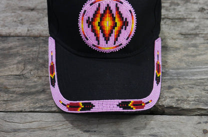 Native American Beaded cap Beaded Baseball cap Beaded Hat
