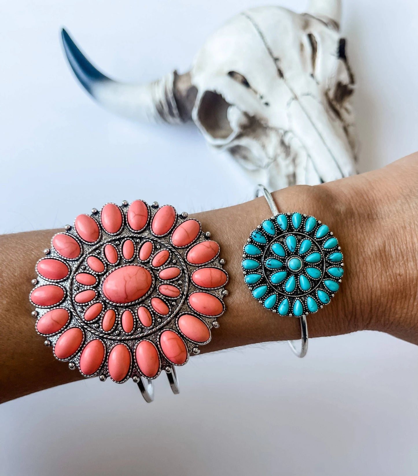 Flower Cuff Bracelet - Chic Meadow Boutique 