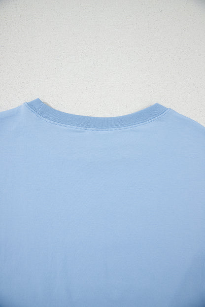 Myosotis Flag Bow Graphic Crewneck Tee