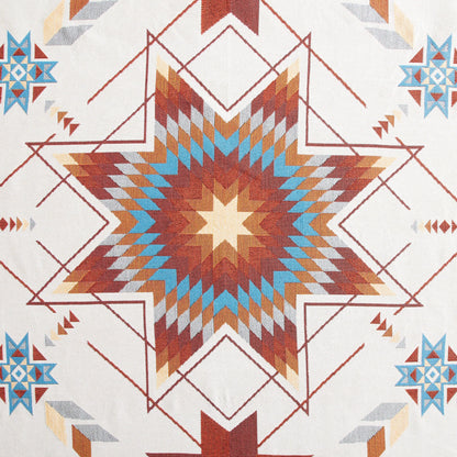 Woven Indigenous Star Throw - White - Chic Meadow Boutique 