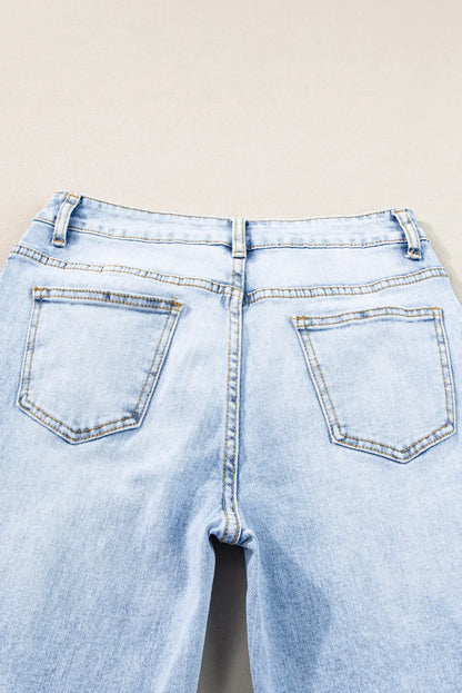 Beau Blue Acid Wash Straight Jeans - Chic Meadow Boutique 