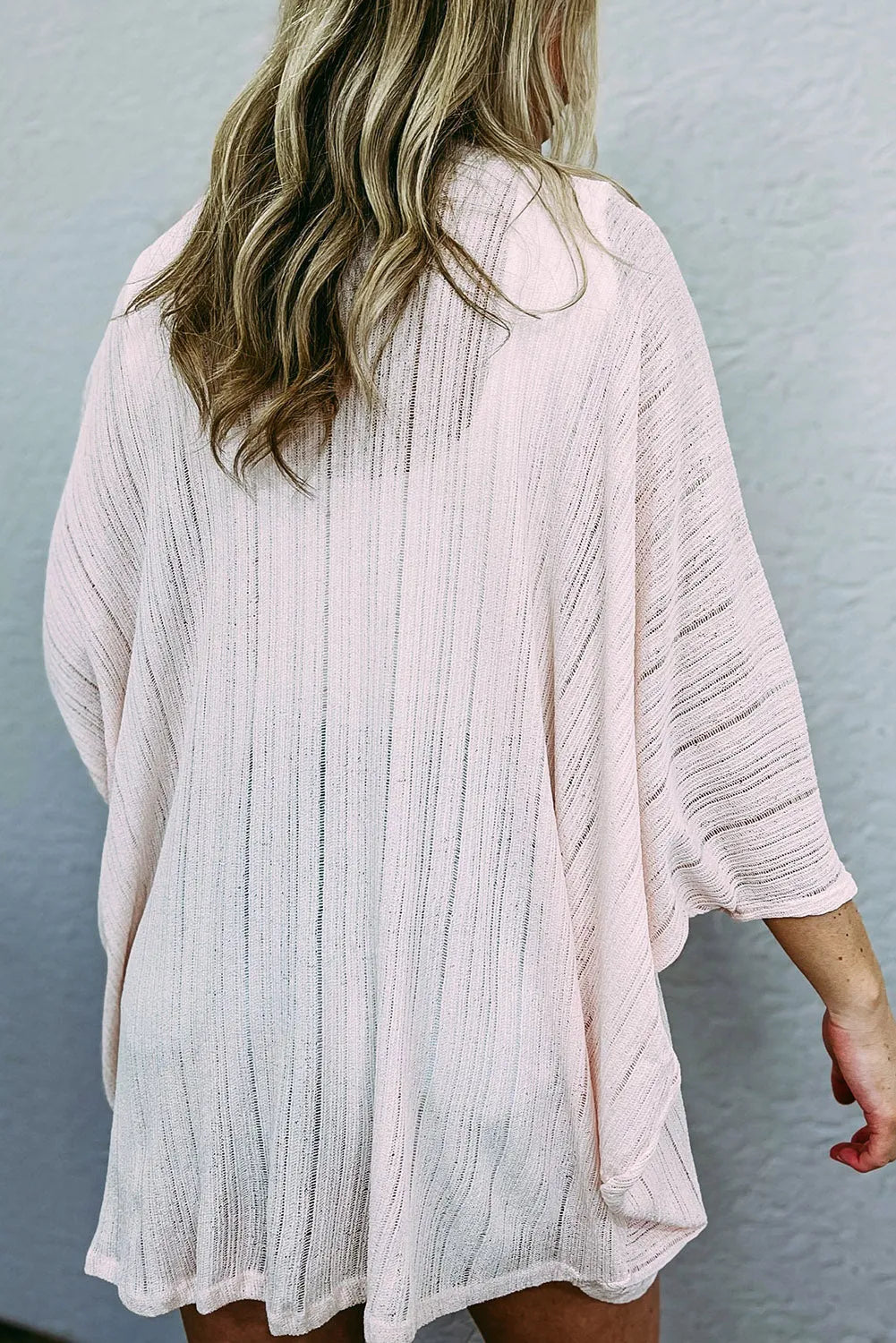 Pink Sheer Lightweight Knit Long Sleeve Cardigan - Chic Meadow Boutique 