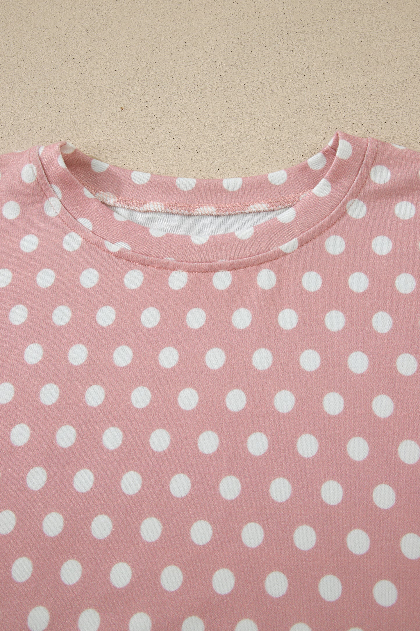 Pink Polka Dot Print Short Set