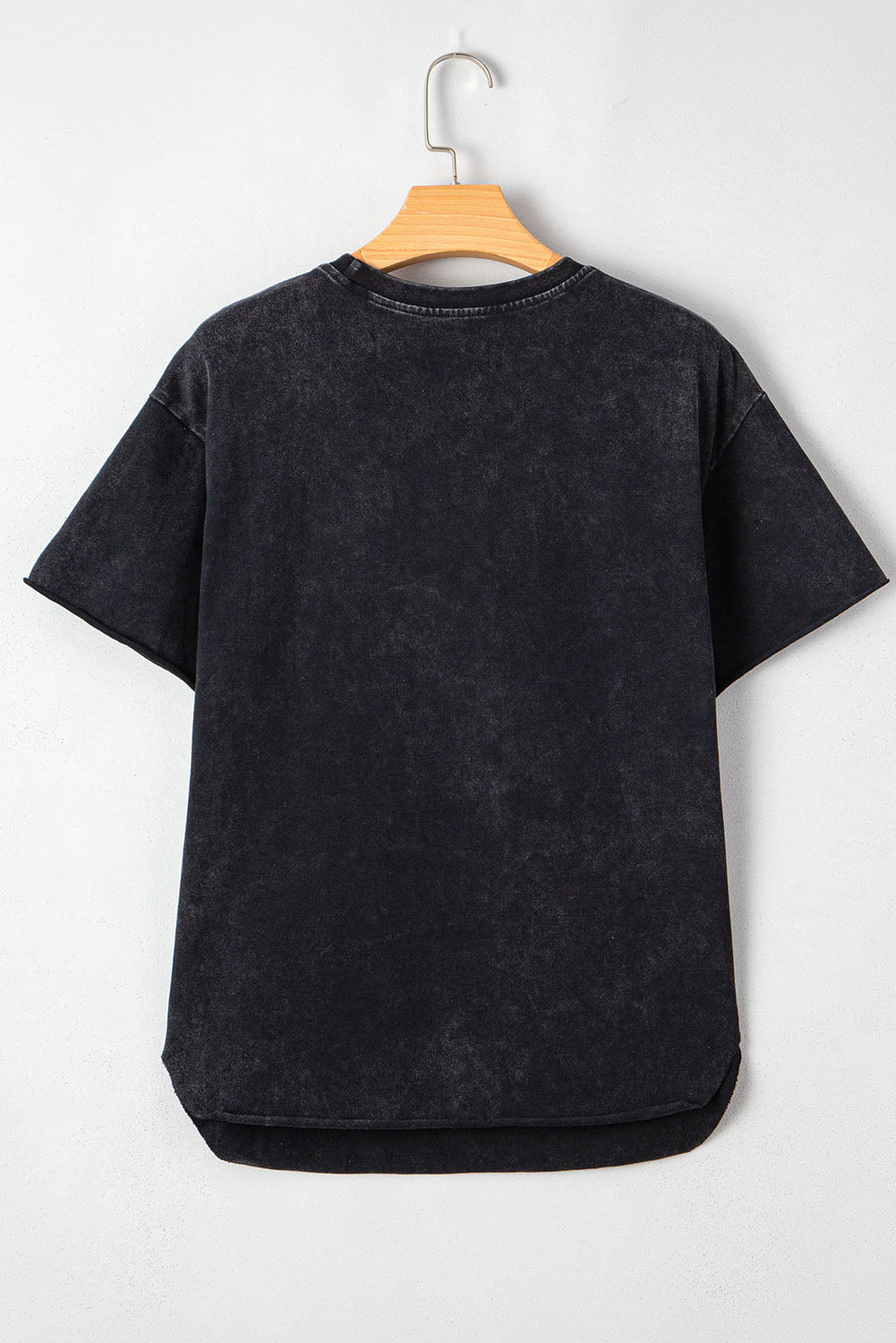 Black Western HOWDY Steer Head Print Side Slits Loose Fit T Shirt