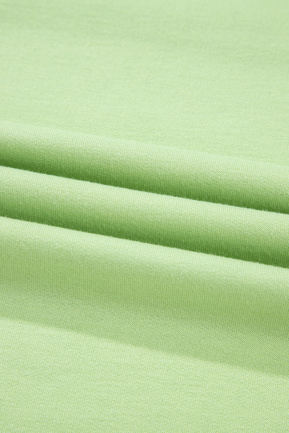 Meadow Mist Green Solid Loose V Neck Half Sleeve Tee and Shorts