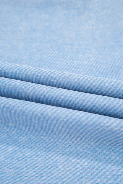 Beau Blue Mineral Wash Tank Mini Dress with Pockets