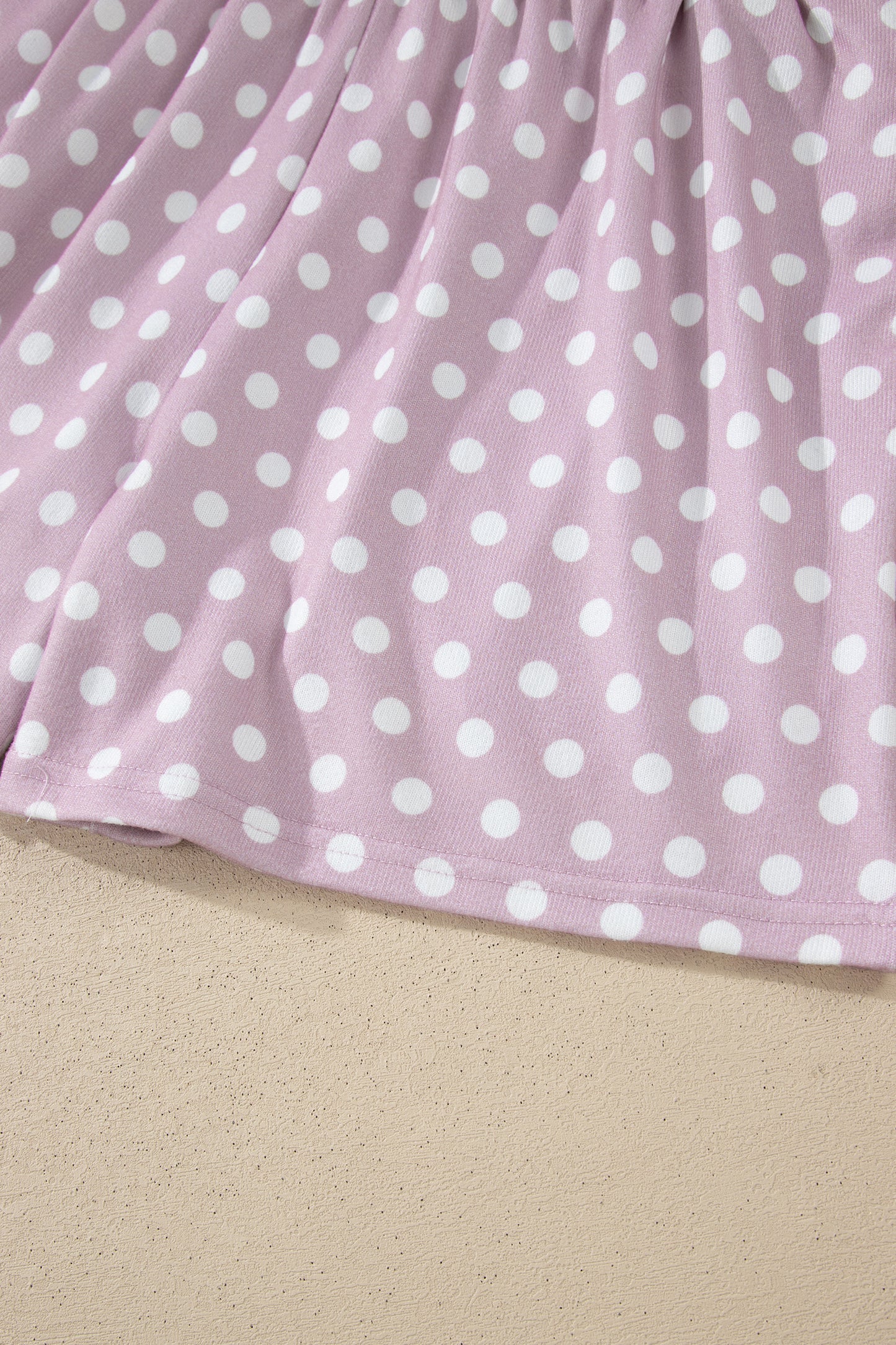 Purple Polka Dot Print Short Set