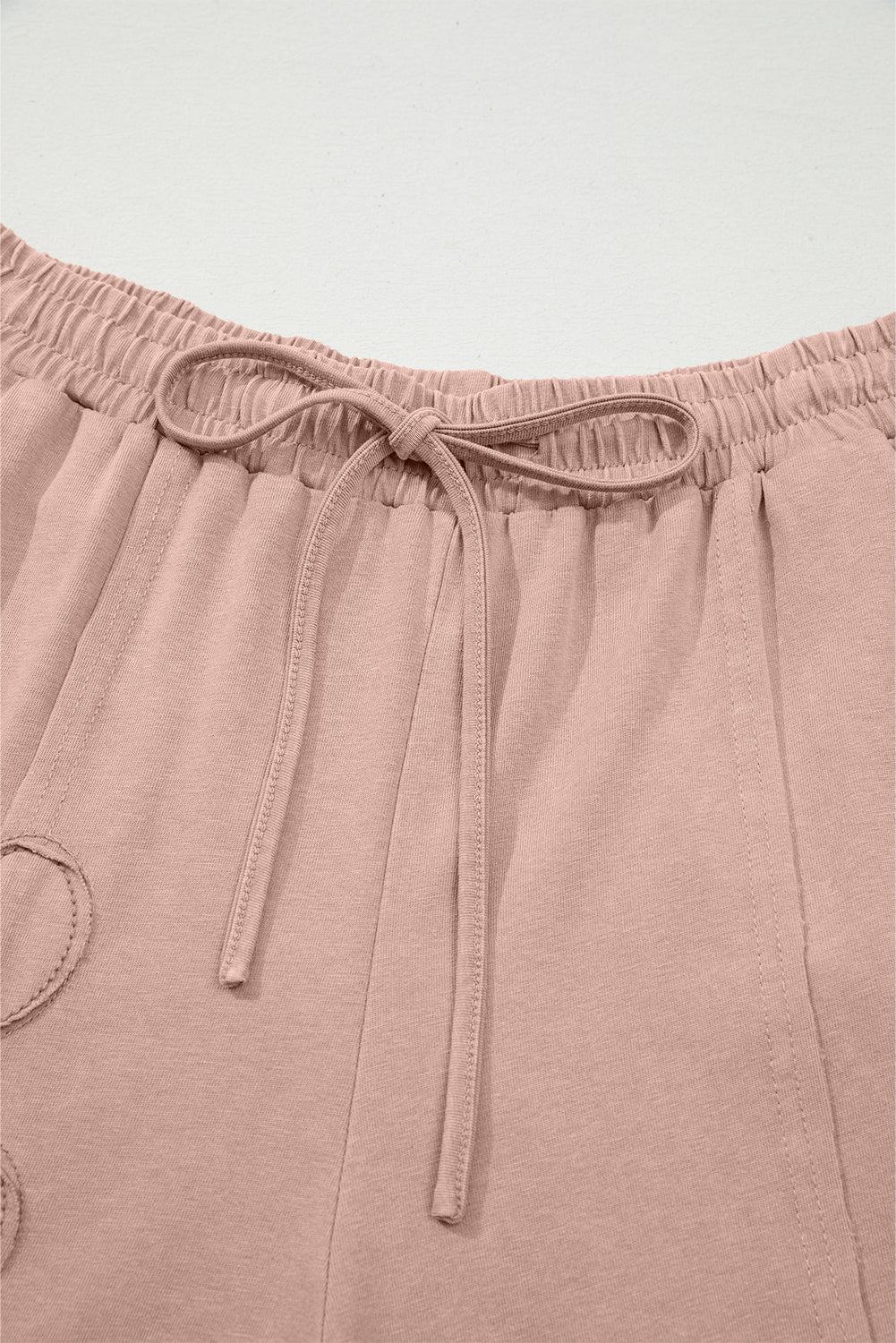 Buckskin Flower Patch Mineral Washed Terry Knit Cropped Wide Leg Pants