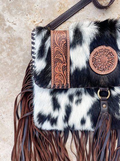 THE REGINA CROSSBODY cowhide purse bag