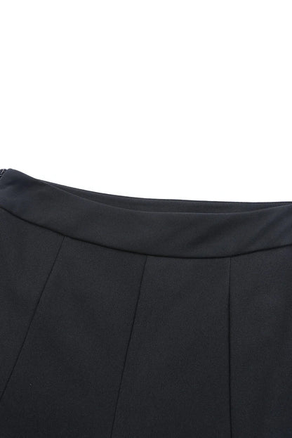 Black Split Hem High Waist Pants - Chic Meadow Boutique 