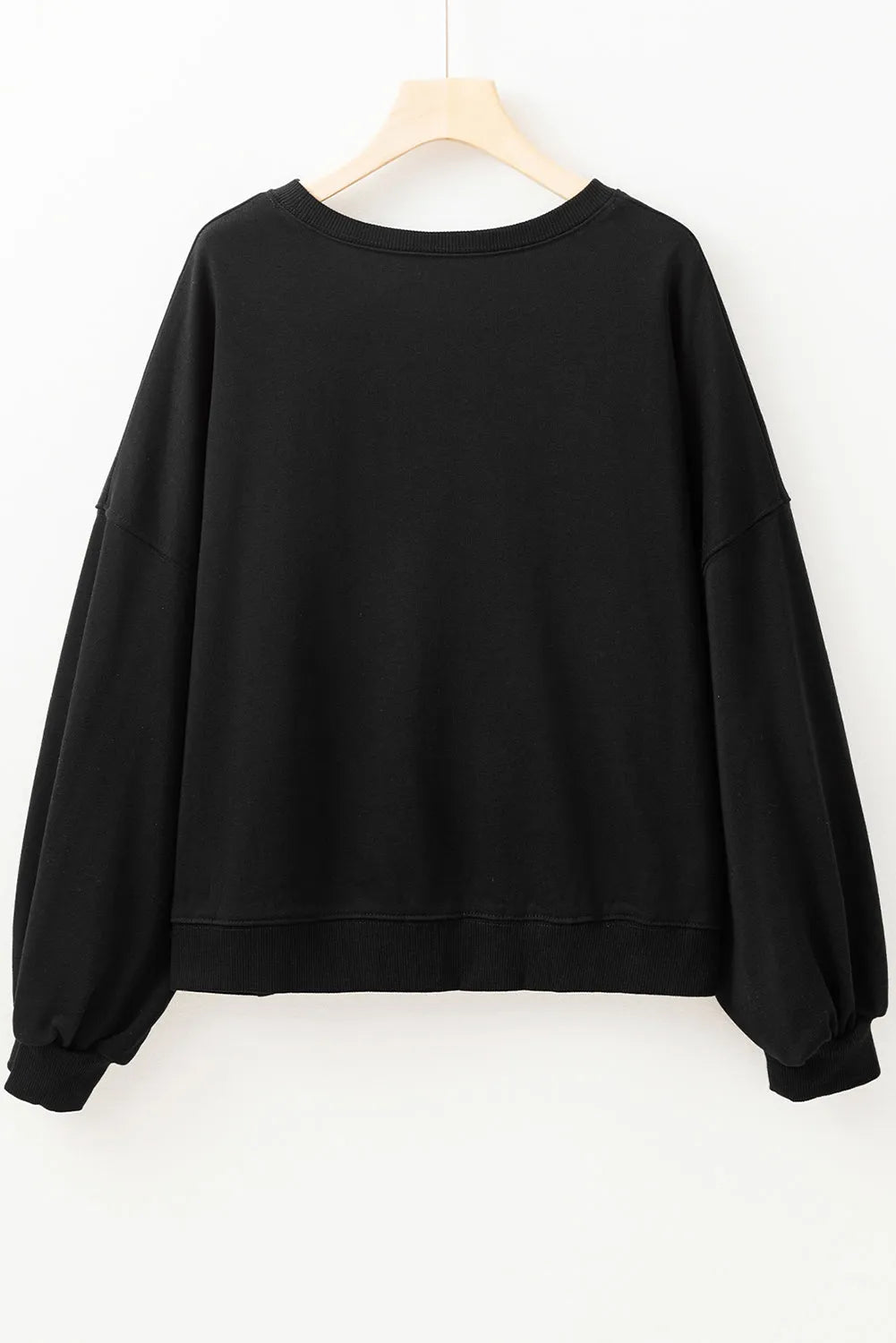 Black TOUCH DOWN Football Graphic Pullover Sweatshirt - Chic Meadow Boutique 