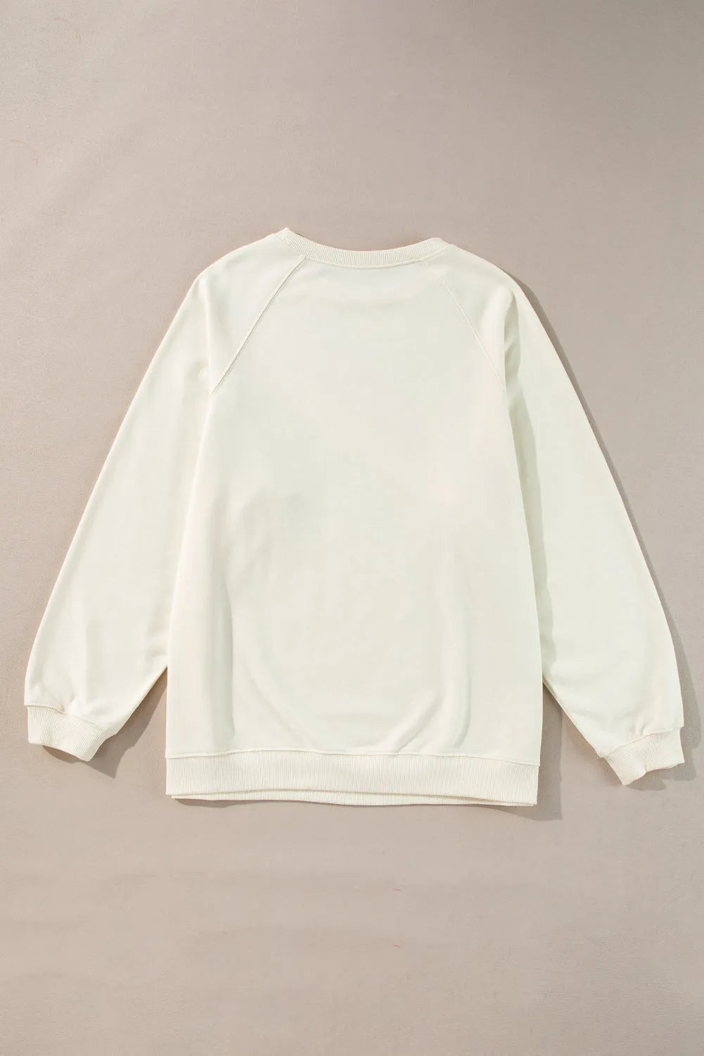 white Rainbow Raglan Sleeve Crew Neck Plus Size Sweatshirt - Chic Meadow Boutique 