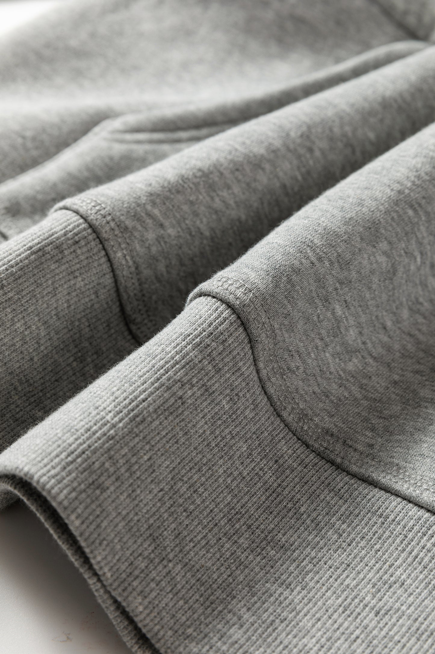 Gray Contrast Rope Drawstring Ruffle Trim Drop Shoulder Baggy Hoodie