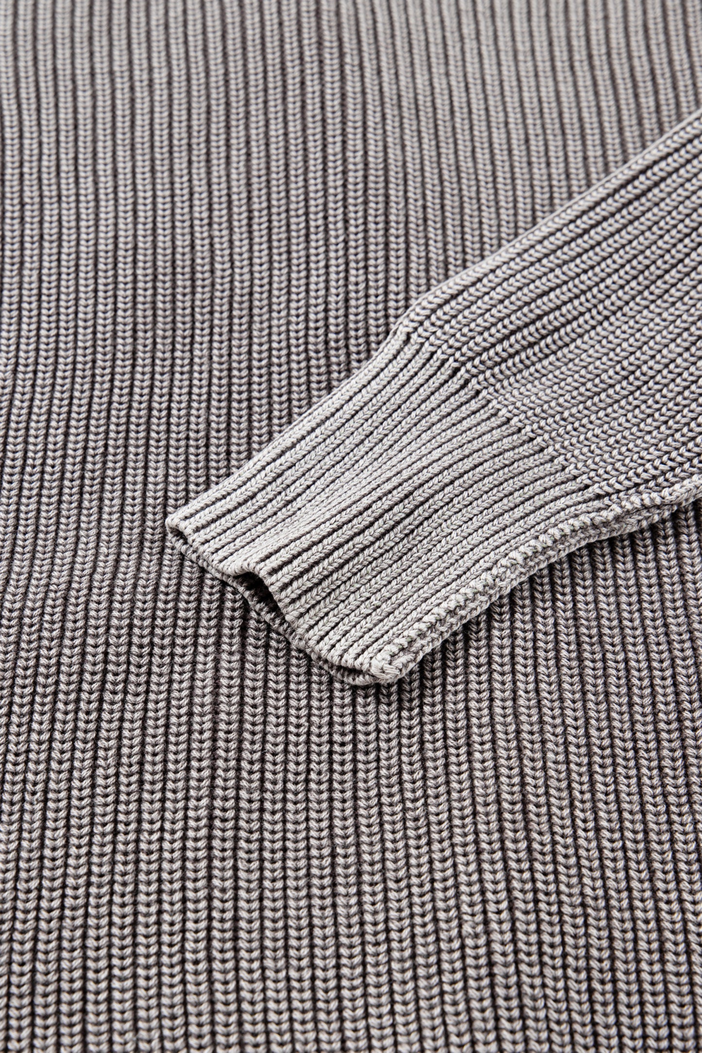 Dark Brown Mineral Wash Exposed Seam Patchwork Knit Open Sweater Cardigan