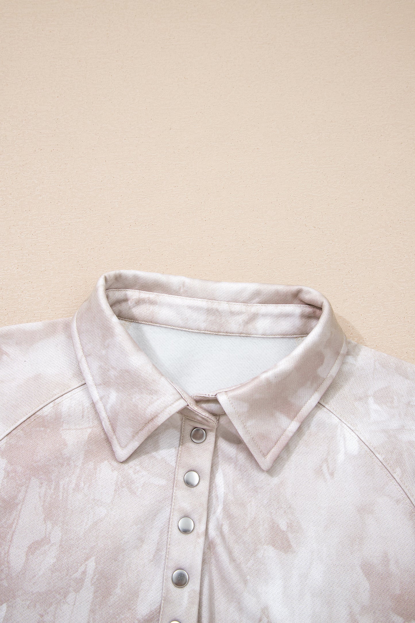 White Abstract Woodland Print Balloon Sleeve Pullover Drawstring Mini Skirt Set