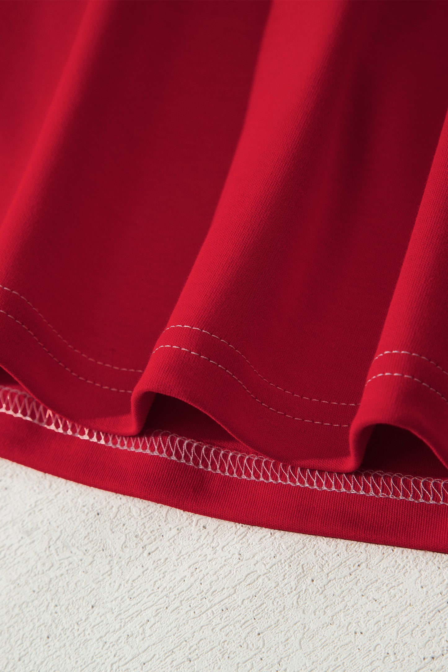 Racing Red Reversible Contrast-Stitched T-Shirt