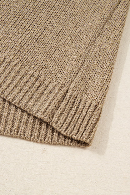 Pale Khaki Oversize Drop Shoulder Slouchy Sweater Dress