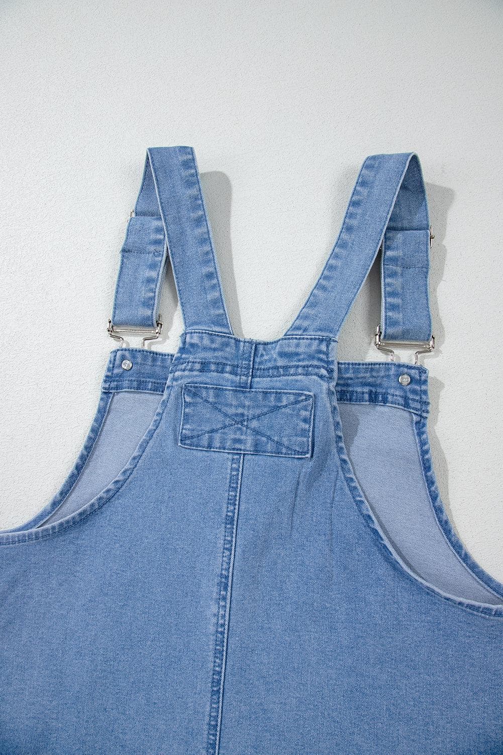 Dresses/Mini Dresses Dusk Blue Pocketed Adjustable Straps Denim Overall Dress