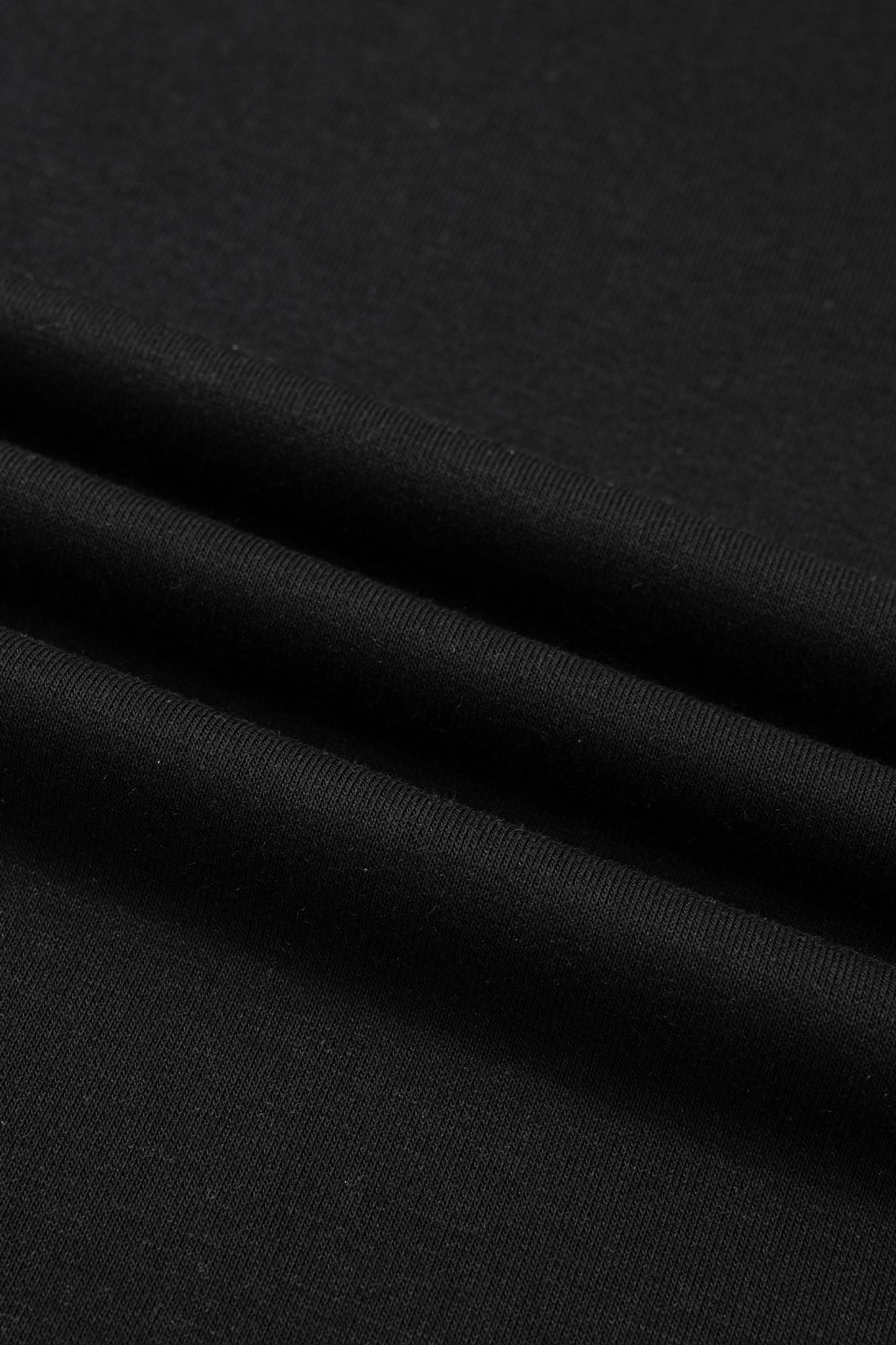 Black Solid Color High Neck Cap Sleeve Loose Top