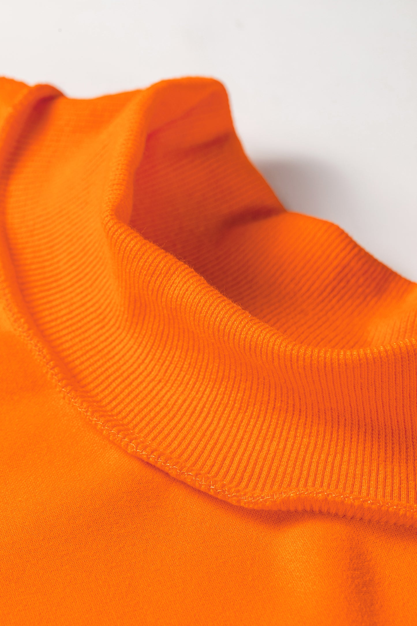 Carrot Oversize Drop Shoulder Reversible Mock Neck Sweatshirt