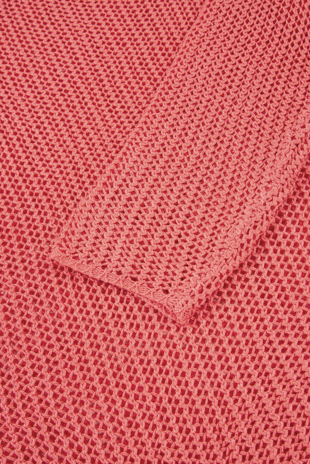 Coral Crochet Hollow-out Jumper Top Sweater