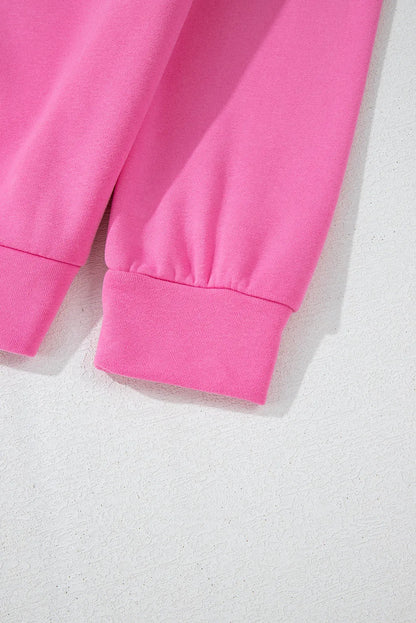 Bright Pink Solid Seamed Zipper Jacket and Drawstring Waist Pants Set - Chic Meadow Boutique 