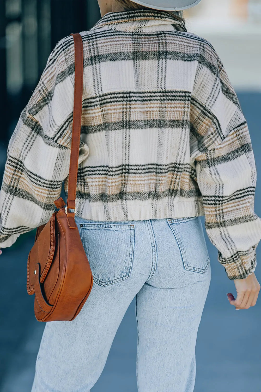 Vintage London Plaid Cropped Jacket - Chic Meadow Boutique 