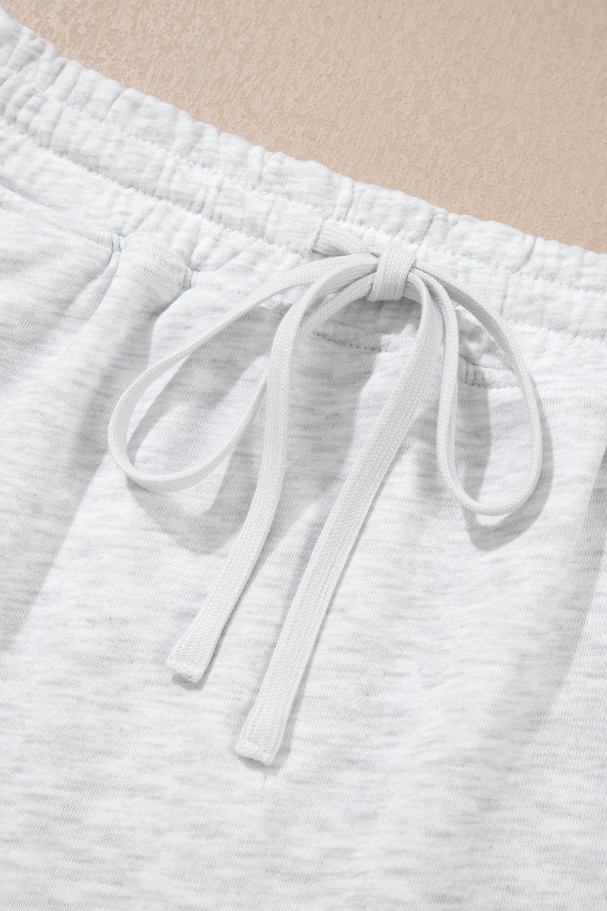 Light Grey Long Sleeve Zip-Up Top Elastic Waist Skort Set