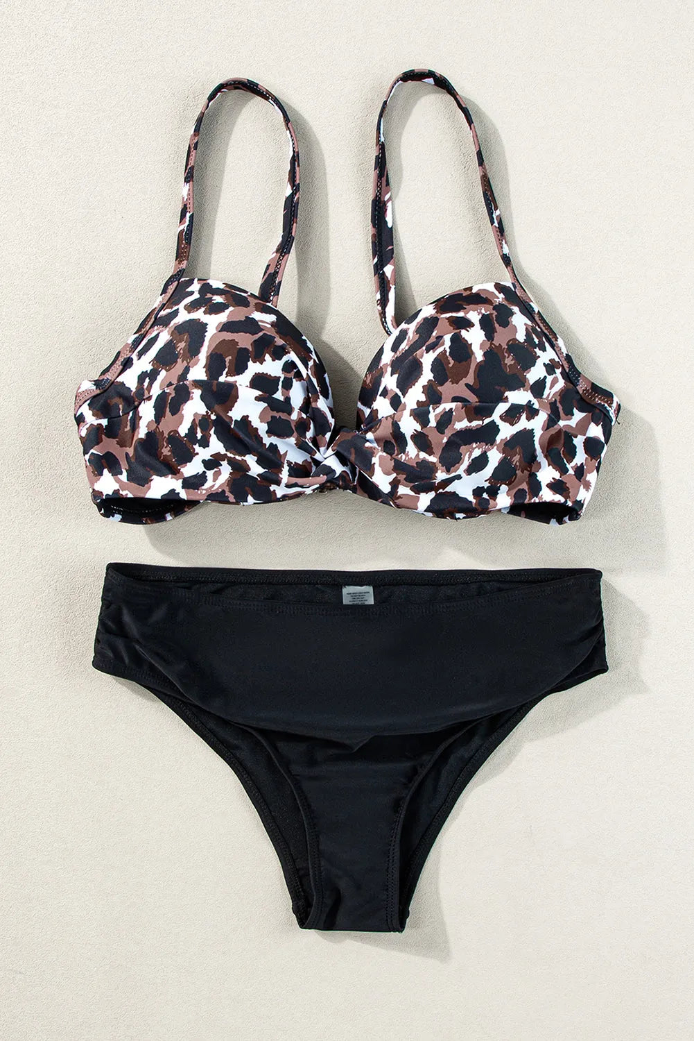 Twisted Bust Leopard Bikini Set - Chic Meadow Boutique 