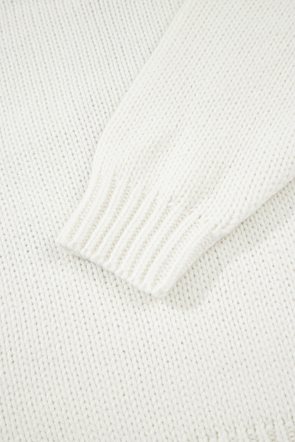 White Embroidered Bow Boots Graphic Drop Shoulder Sweater