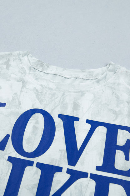 Gray Love Like Jesus Camouflage Oversized T Shirt