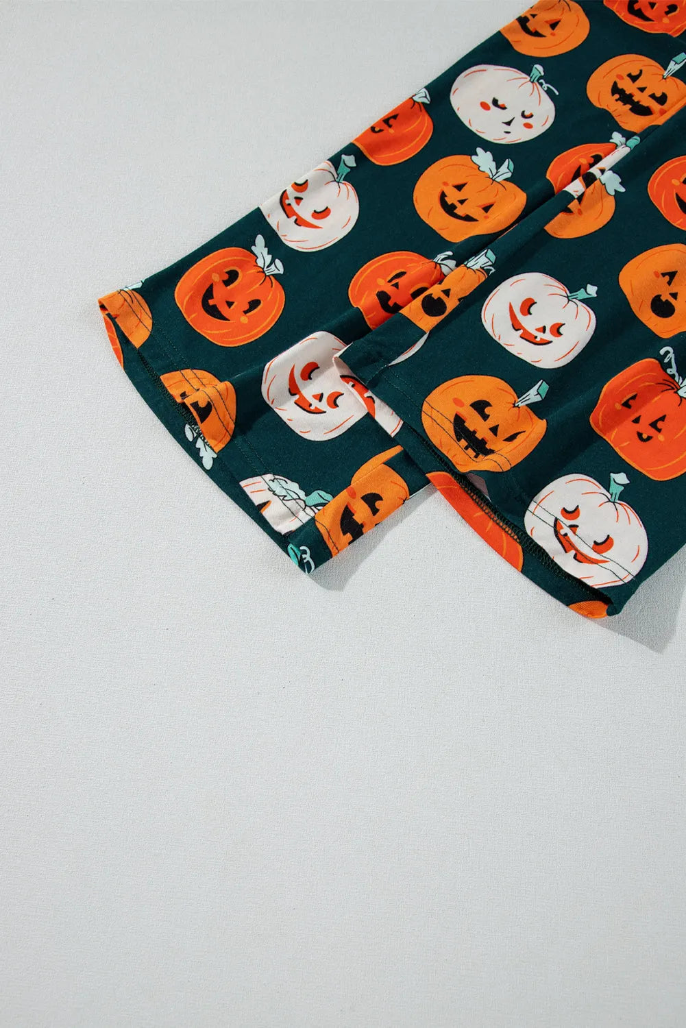 Orange Halloween Pattern Short Sleeve Shirt Pajama Set - Chic Meadow Boutique 