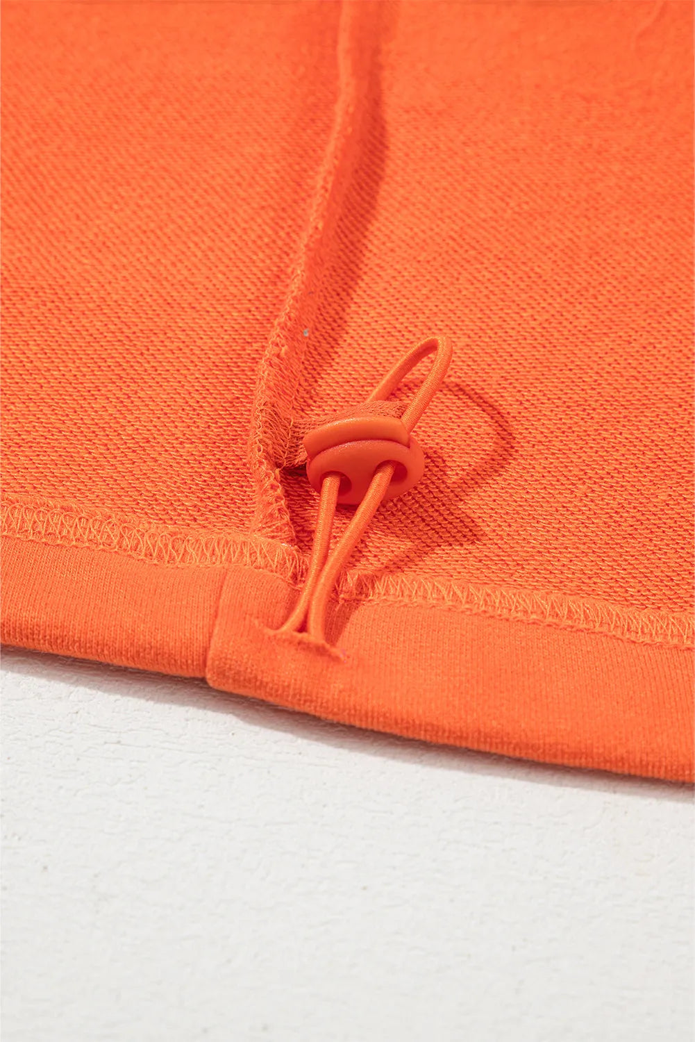 Tops/Sweatshirts & Hoodies Orange Solid Kangaroo Pocket Half Zipper Oversized Hoodie