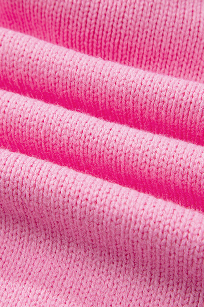 Bonbon Festive Bow Backless Bubble Sleeve Sweater