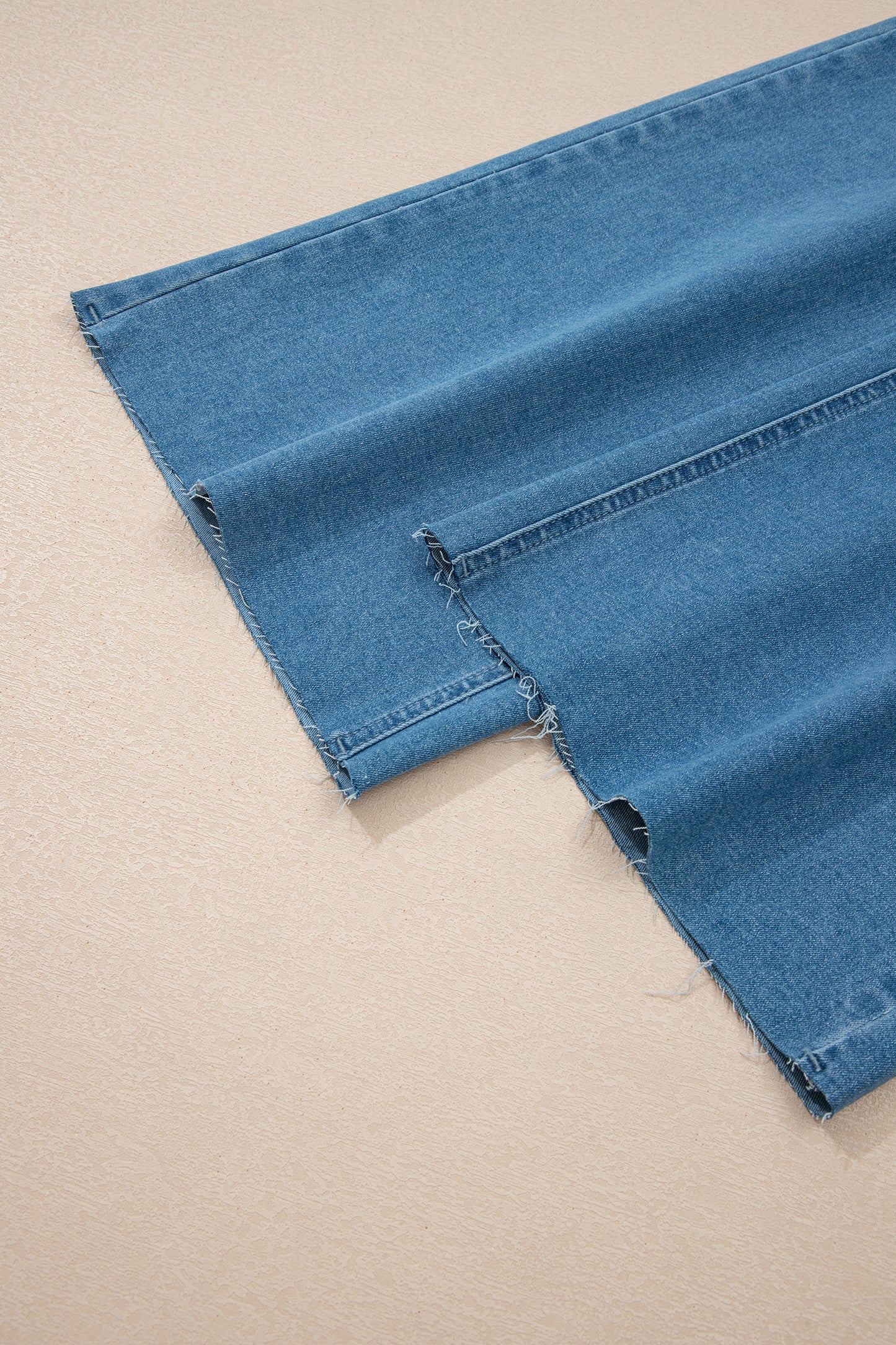 Dusk Blue Retro Washed Patch Pocket Loose Jeans