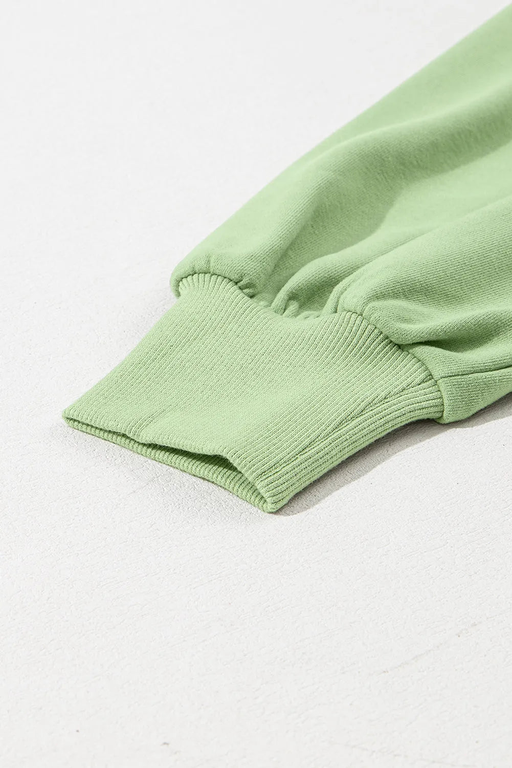 Tops/Sweatshirts & Hoodies Smoke Green Solid Kangaroo Pocket Half Zipper Oversized Hoodie