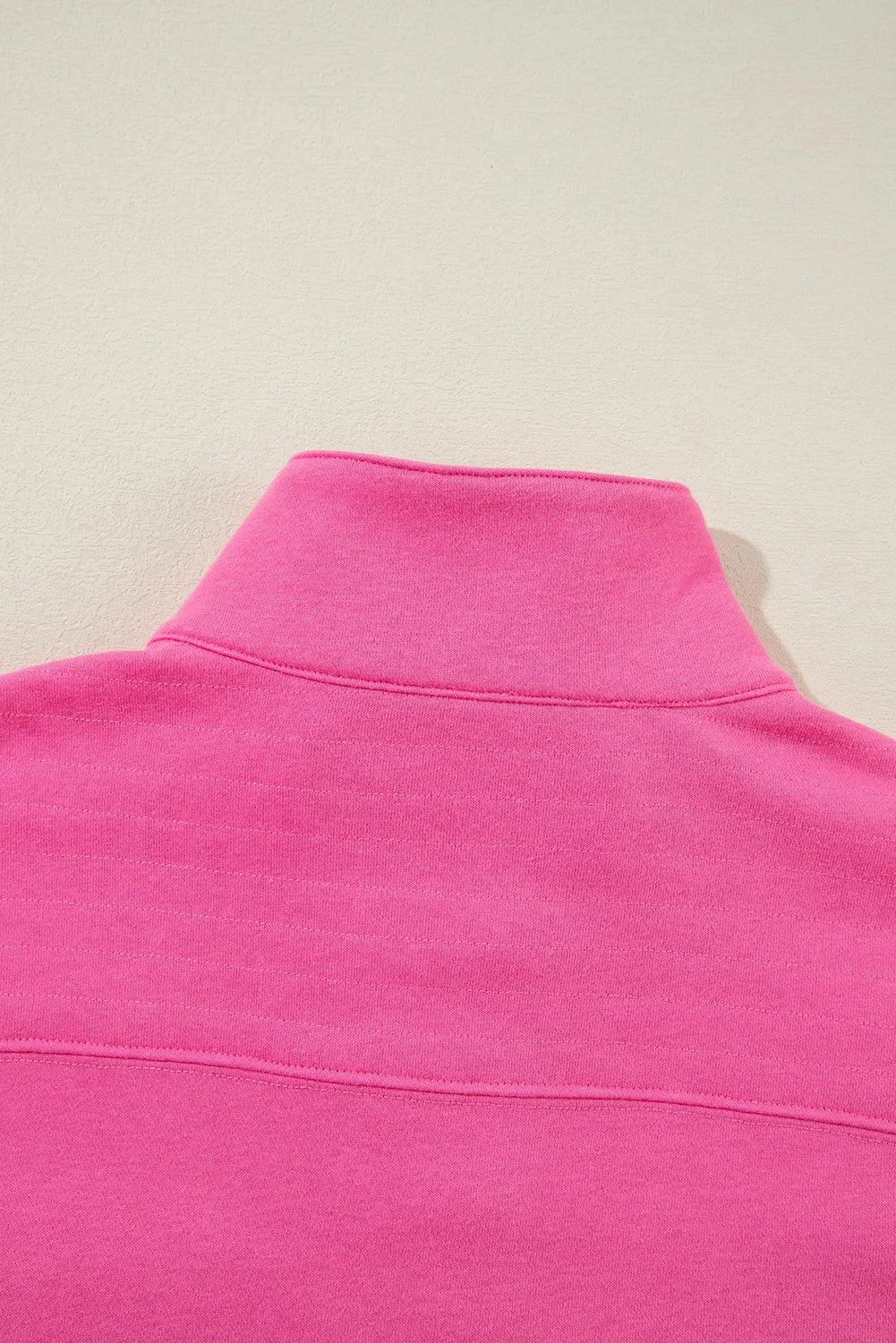 Tops/Sweatshirts & Hoodies Bright Pink Vintage Mineral Wash Half Button Collared Sweatshirt